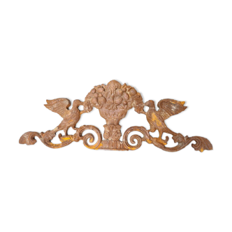 Cast iron pediment with birds