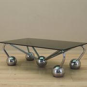 Glass coffee table, Italian design, 1970s, manufactured in Italy