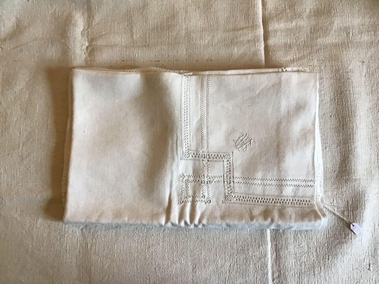 Square linen tablecloth