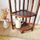 Vintage rattan corner shelf - antique bookcase