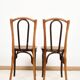 Paire de chaises bistrot JJ. Kohn en bois courbé