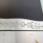 Large antique Venetian mirror – Murano flowers and engravings – 123 x 75 cm