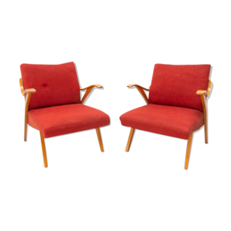 Jaroslav Šmídek, pair of bentwood czechoslovak mid century armchairs, 1960´s