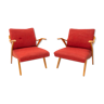 Jaroslav Šmídek, pair of bentwood czechoslovak mid century armchairs, 1960´s