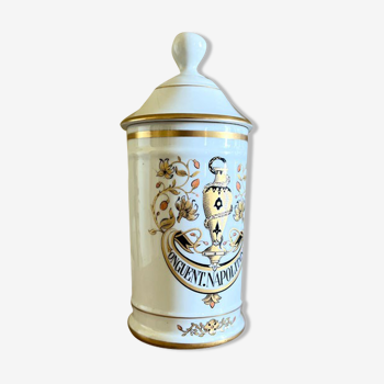 Pharmacy jar "Neapolitan ointment" in Limoges porcelain