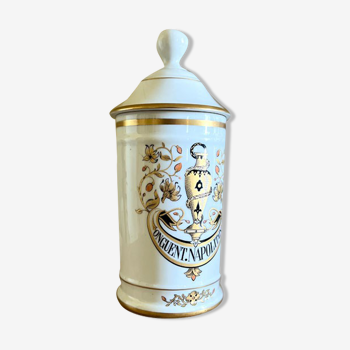 Pot à pharmacie “Onguent Napolitain” en porcelaine de Limoges