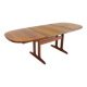 Vintage Glostrup Danish oval extendable dining table solid teak 1960s