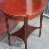 Ancienne table guéridon placage acajou début 20ème fischel
