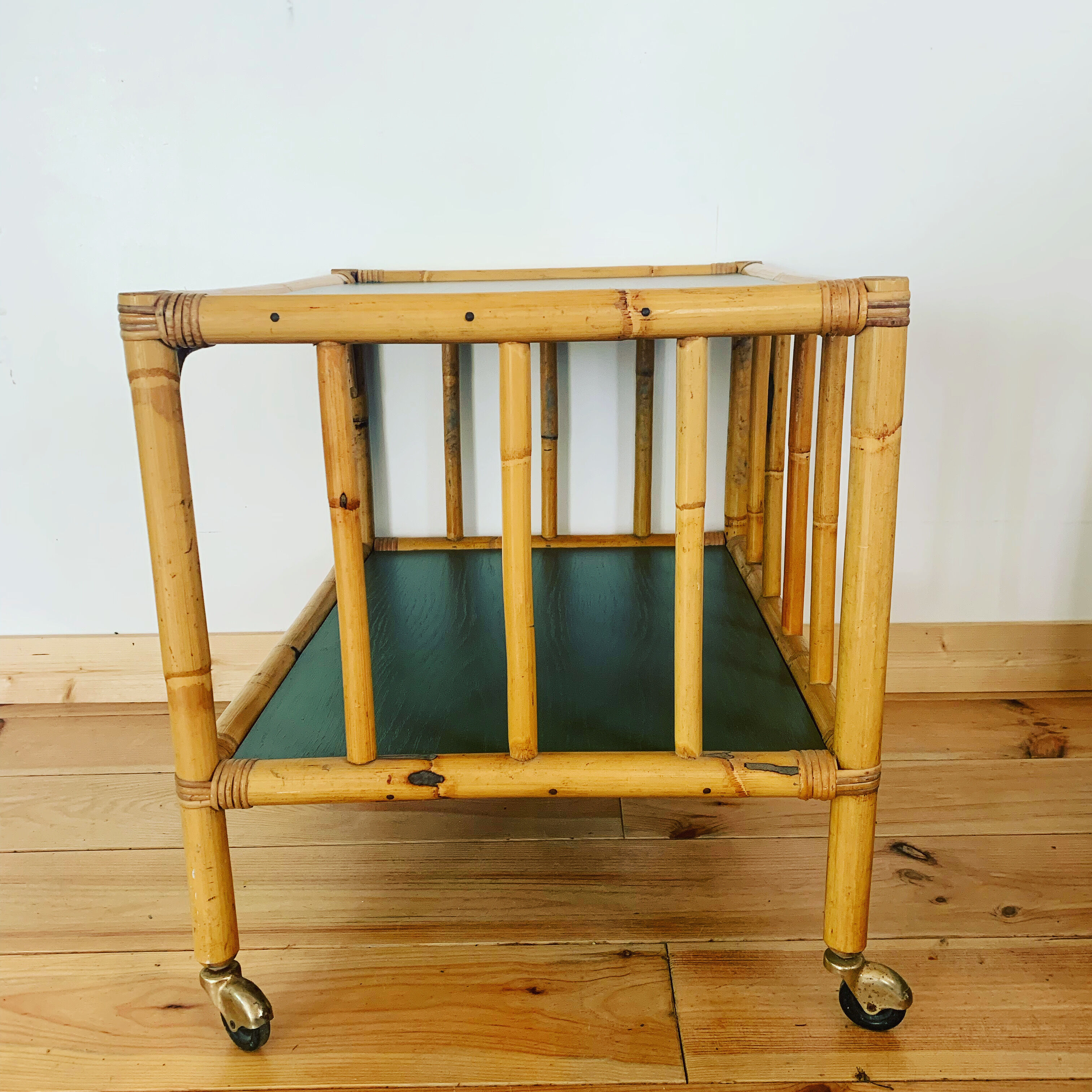 Rattan coffee table from the 1950s