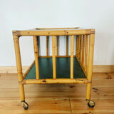 Rattan coffee table from the 1950s