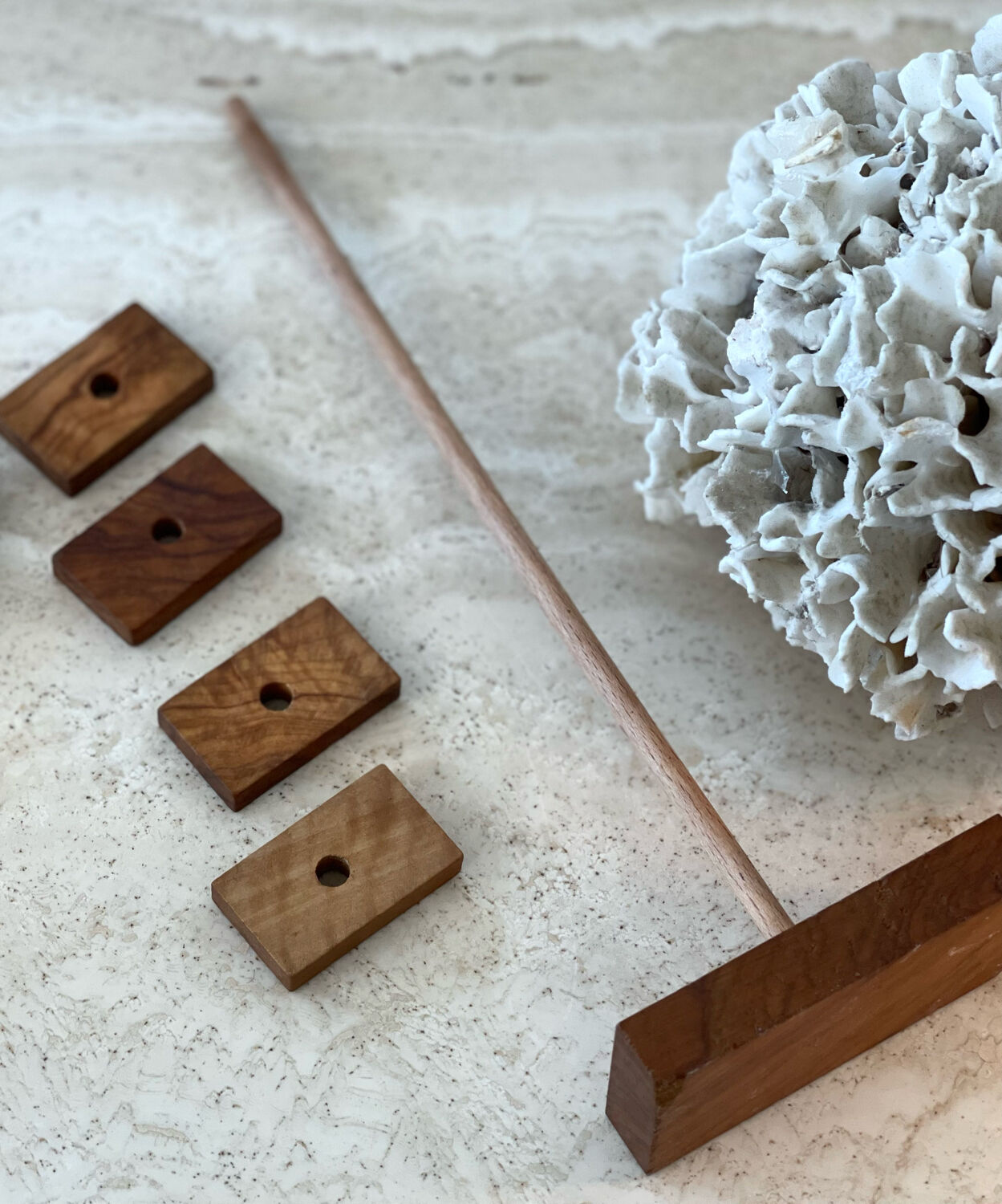 Vintage wooden domino game