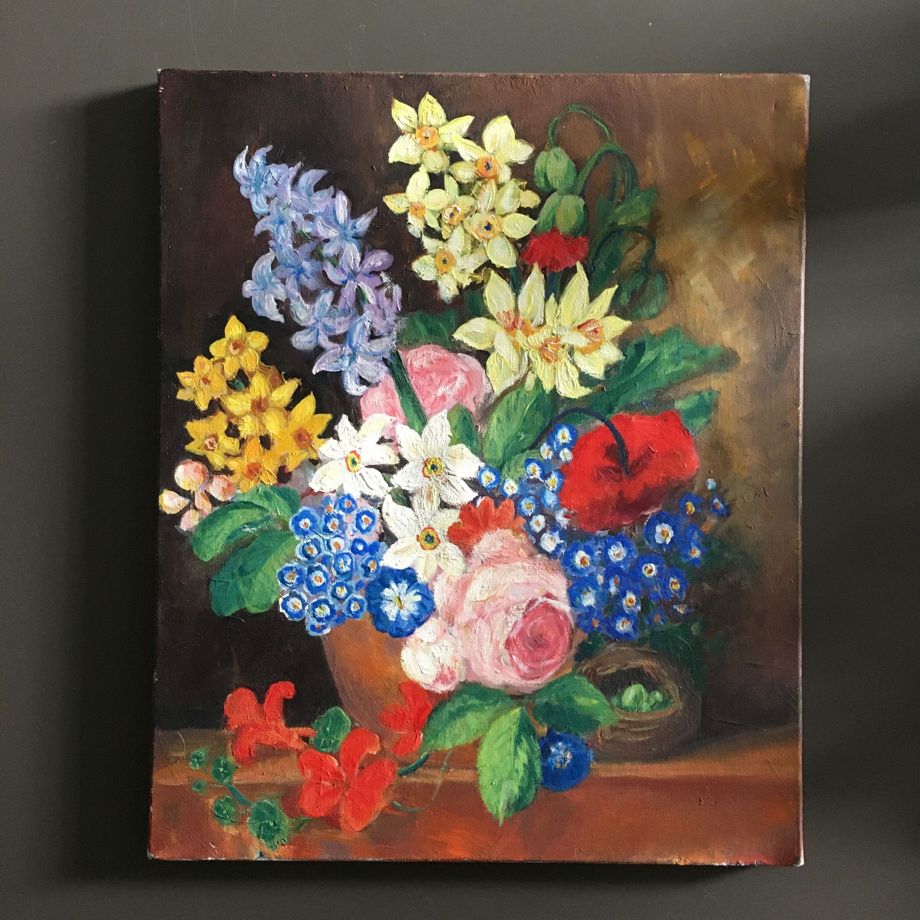 Spring bouquet table