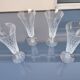 4 crystal champagne flutes in the crystalline style of Lorraine