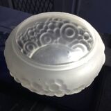 Art deco molded glass candy box / powder box - kr