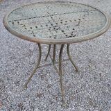 folding garden furniture in patinated iron