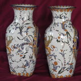 Two earthenware vases from Gien late nineteenth century