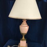 Lamp in pink marble and bronze