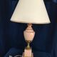 Lamp in pink marble and bronze