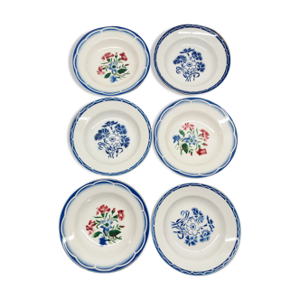 Set 6 assiettes creuses fleurs