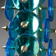 Pair of blue Murano glass lamps, twentieth century