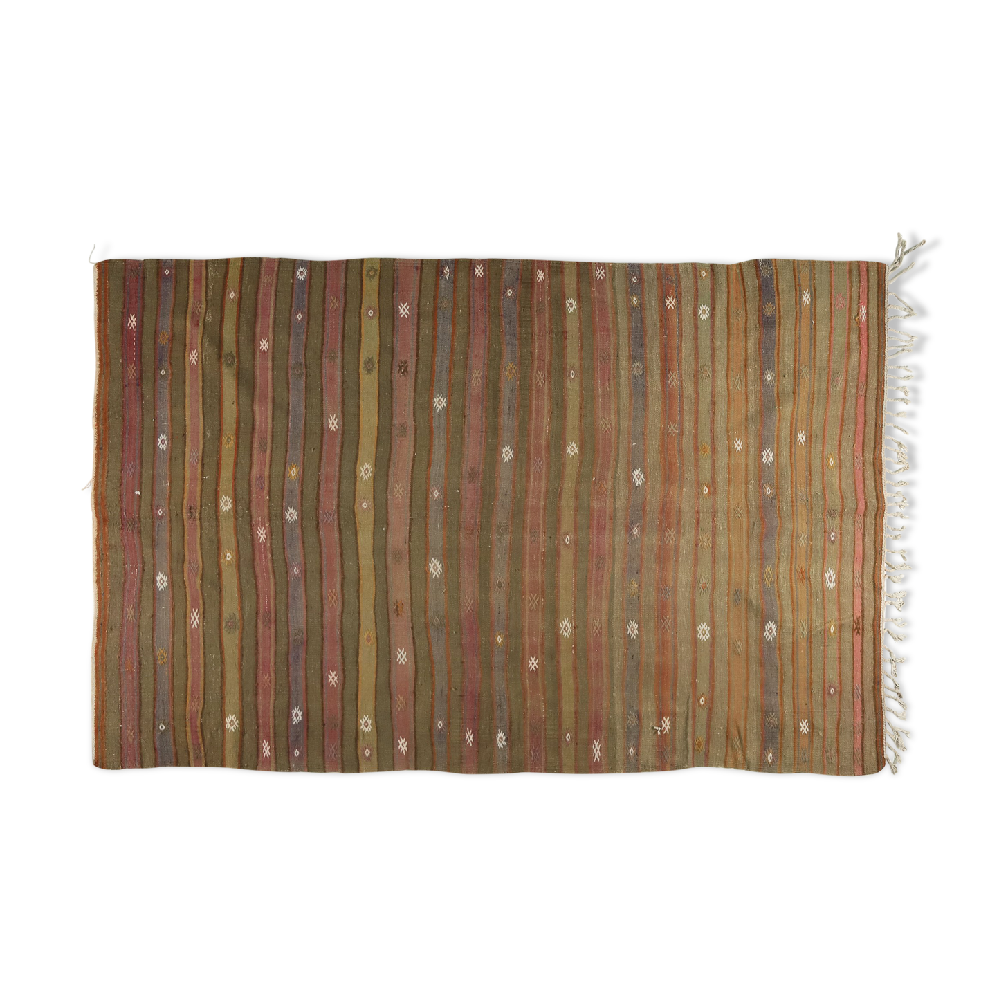 Anatolian handmade kilim rug 260 cm x 158 cm