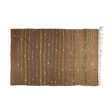 Anatolian handmade kilim rug 260 cm x 158 cm
