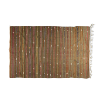 Tapis kilim anatolien fait à la main 260 cm x 158 cm