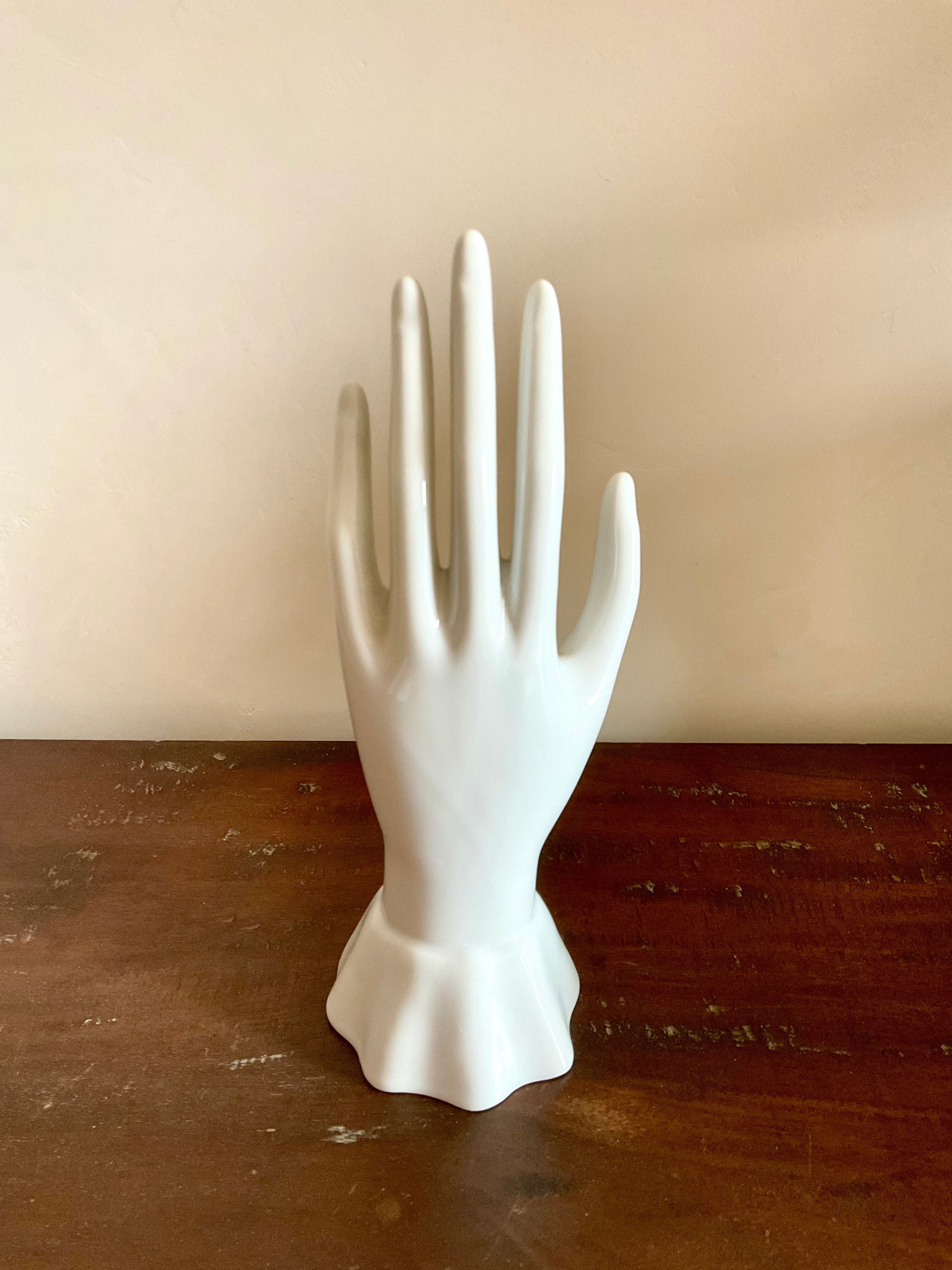 Hand vintage porcelain ring