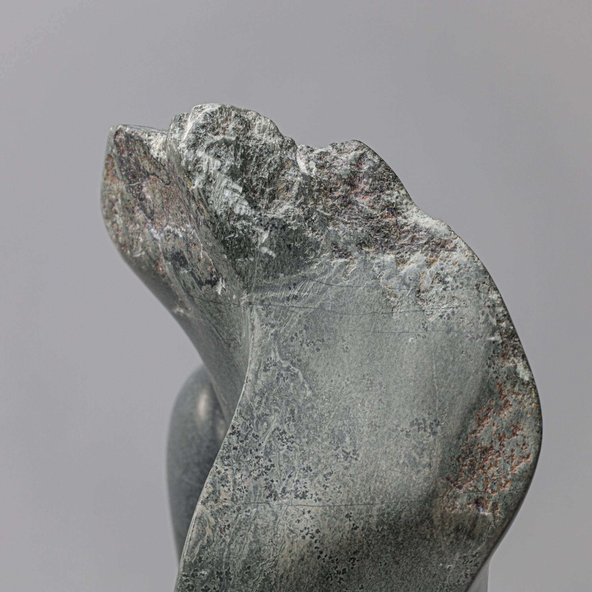 Abstract dolomite stone sculpture by Ineke van Zuuren, Netherlands, 1980s