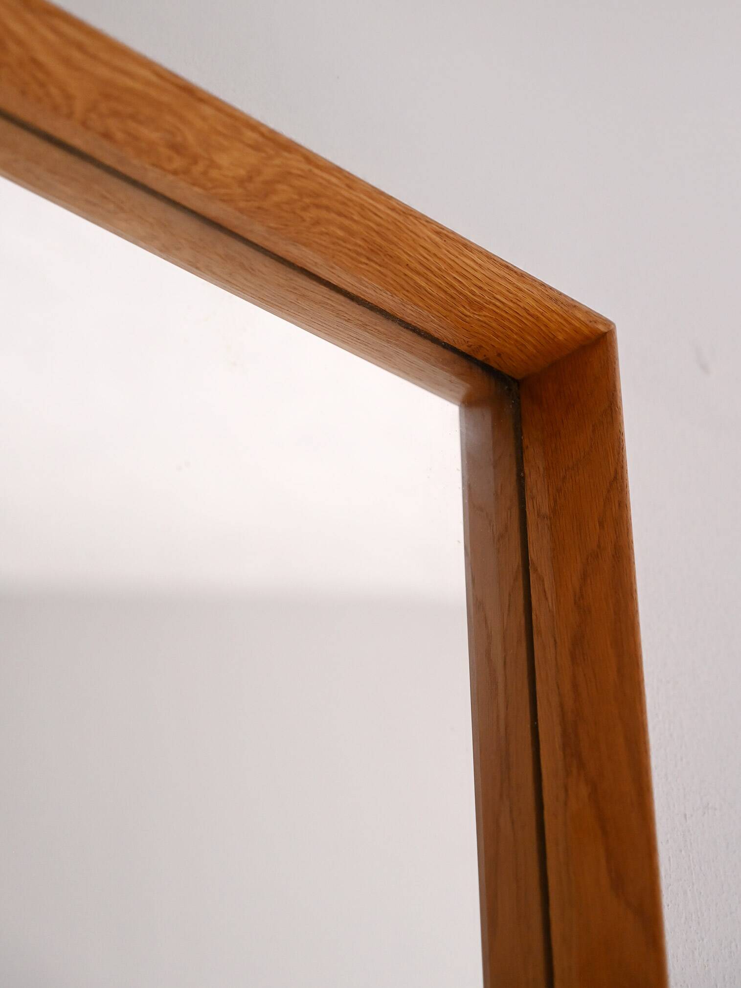 1950s Vintage Mirror with Integrated Brass Sconces