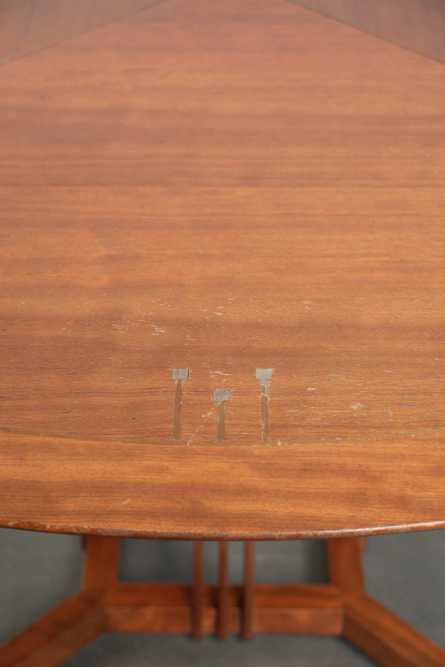 Round vintage Art Deco design dining table  for 4 people
