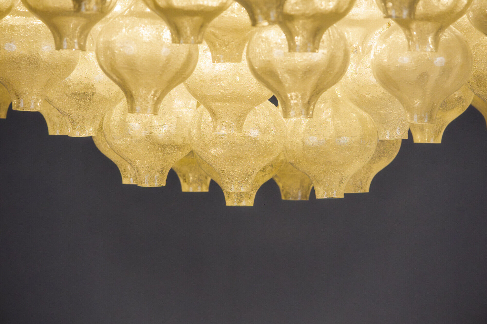 XL Tulipan Waterfall Glass Chandelier by Kalmar - Austria 1960s