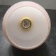 Suspension walker old opaline white globe spirit night light 1930 Art Deco TBE Ø 13 cm pink