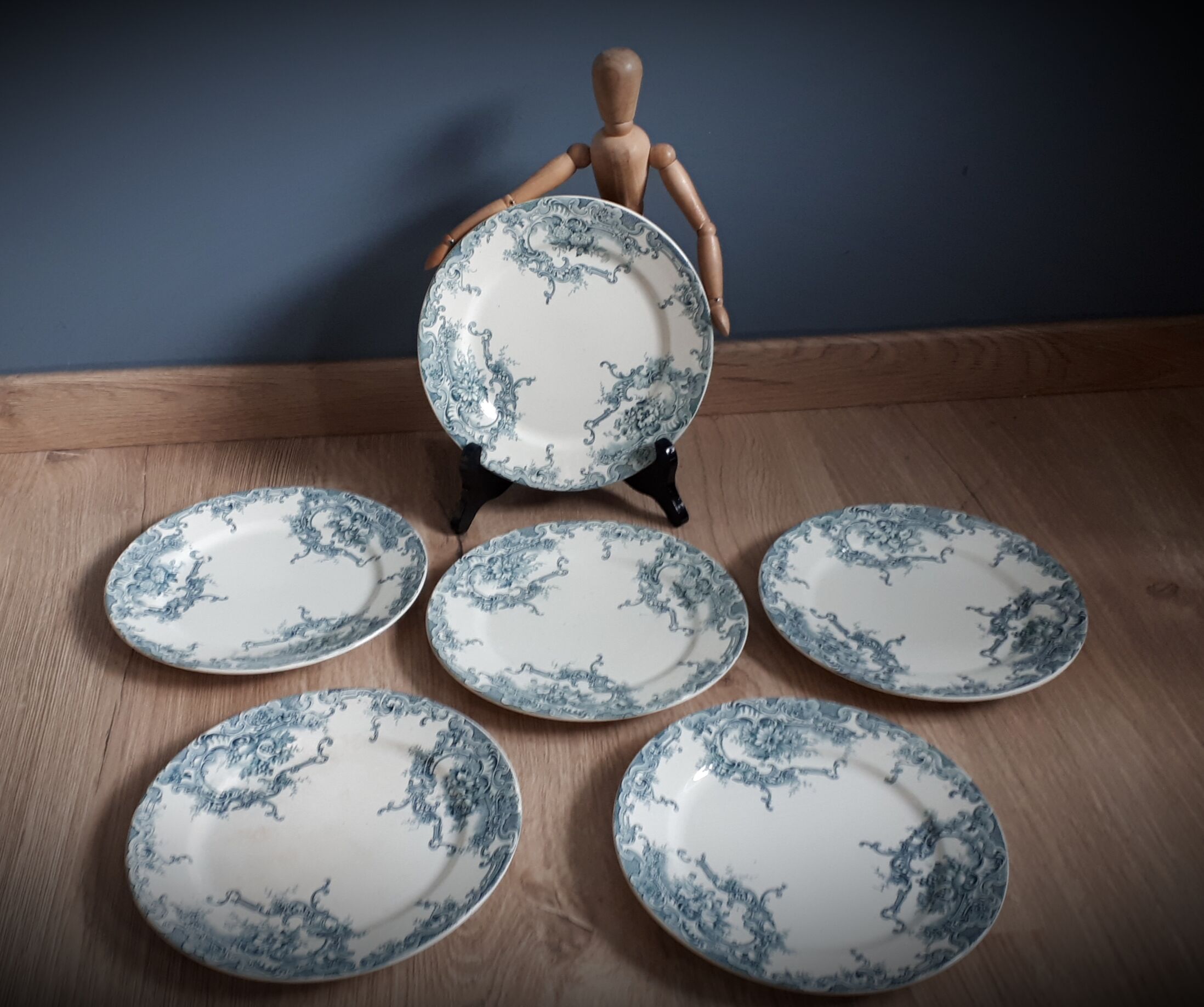 Set of 6 plates dessert Dauphin 1920