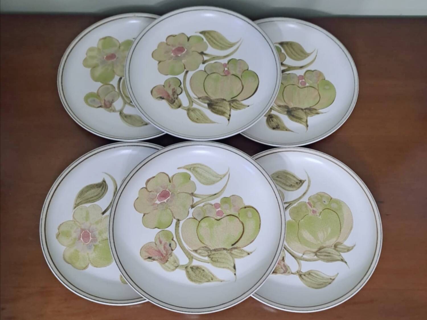 6 stoneware dinner plates