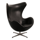The Egg Chair – Arne Jacobsen, Denmark, 1960 – Black Leather by Fritz Hansen