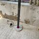 Lampadaire Memphis années 80 rose et marbre