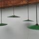 Lot de 4 lampes en tôle émaillée