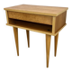 Table de chevet vintage bois blond, années 60