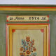 Cabinet allemand antique peint à la main 1876