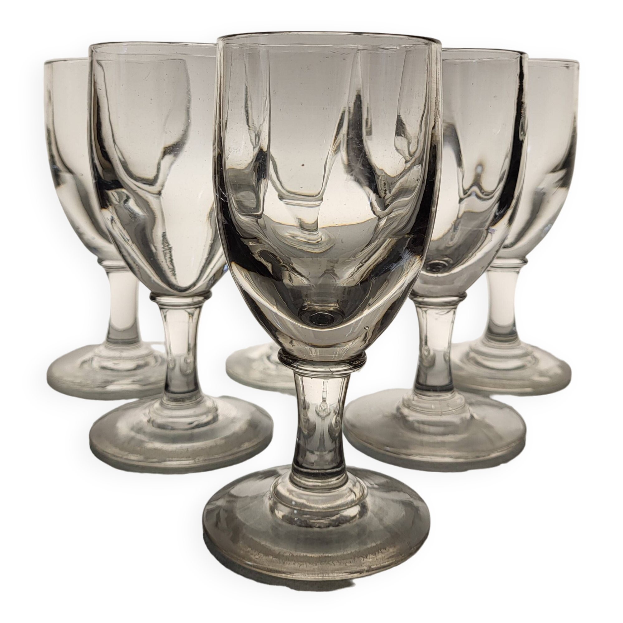 6 wine glasses Late 19th century