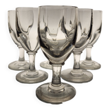 6 wine glasses Late 19th century