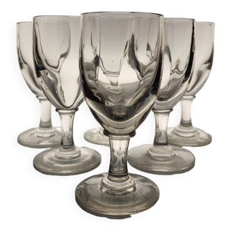 6 wine glasses Late 19th century