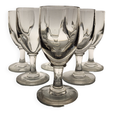 6 wine glasses Late 19th century