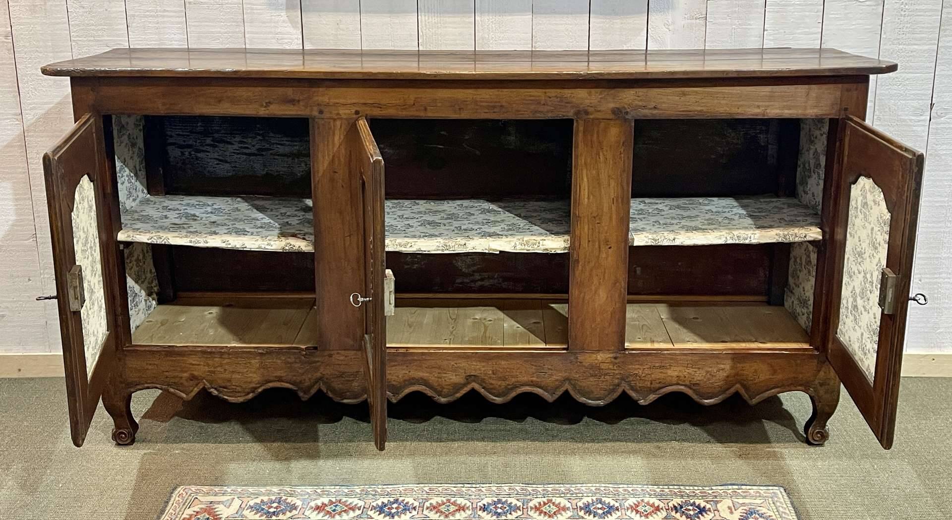 18th century Louis XV 3-door cherrywood sideboard