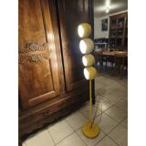 Vintage yellow metal floor lamp