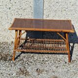 Vintage rattan coffee table