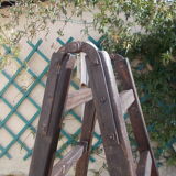 Double wooden ladder