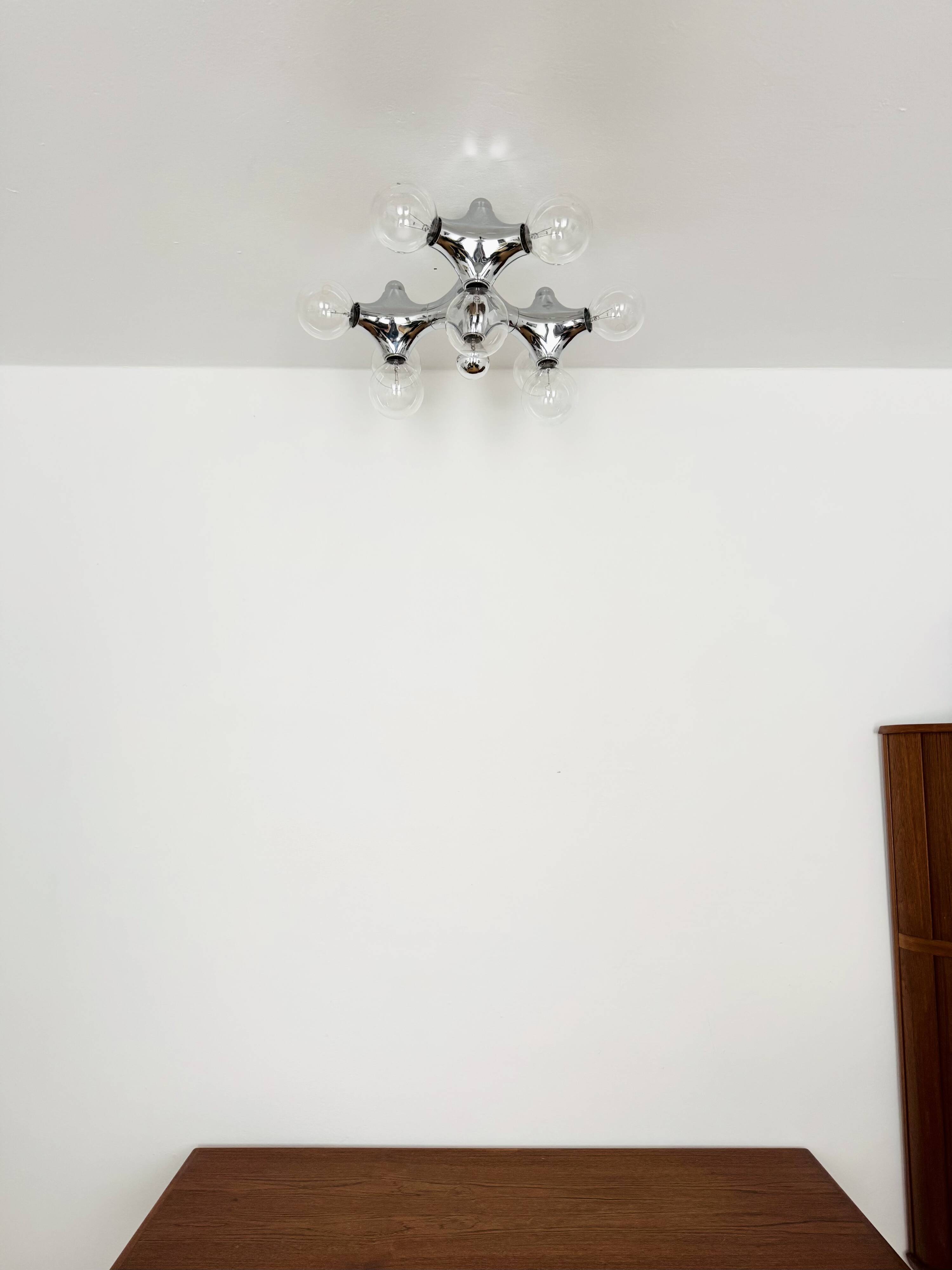 Plafonnier Spoutnik Gemini par Gebrüder Cosack