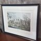 Old Color Lithograph “Roman Aqueduct Fréjus” + Black Wood Frame #A686